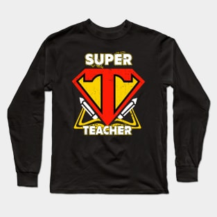 Superhero Teacher TShirt Teaching Long Sleeve T-Shirt